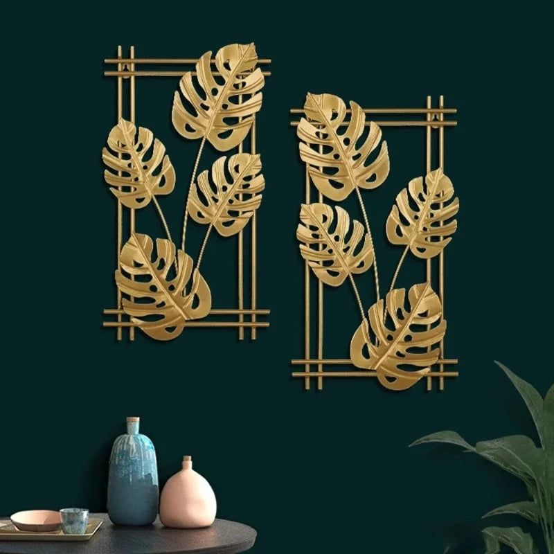 Wrought Iron Leaf Hanging Ornament - LuxuryDecos